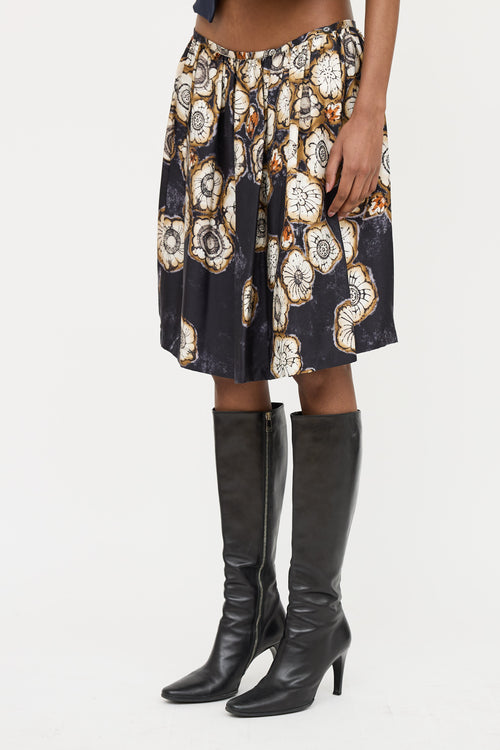 Dries Van Noten Floral Silk Skirt