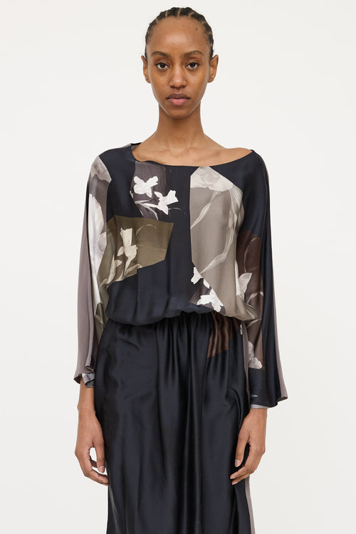 Dries Van Noten Floral Silk Dress