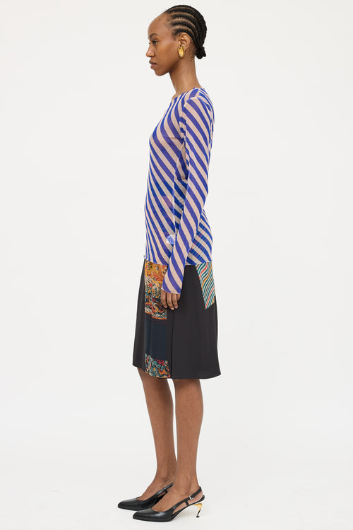 Dries Van Noten Stripe Mesh Top