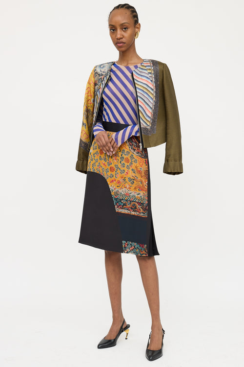 Dries Van Noten Stripe Mesh Top