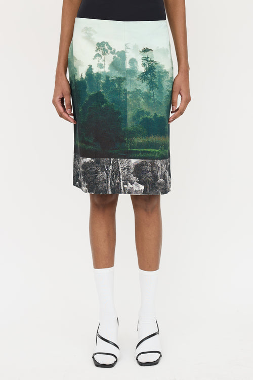 Dries Van Noten Forest Print Skirt