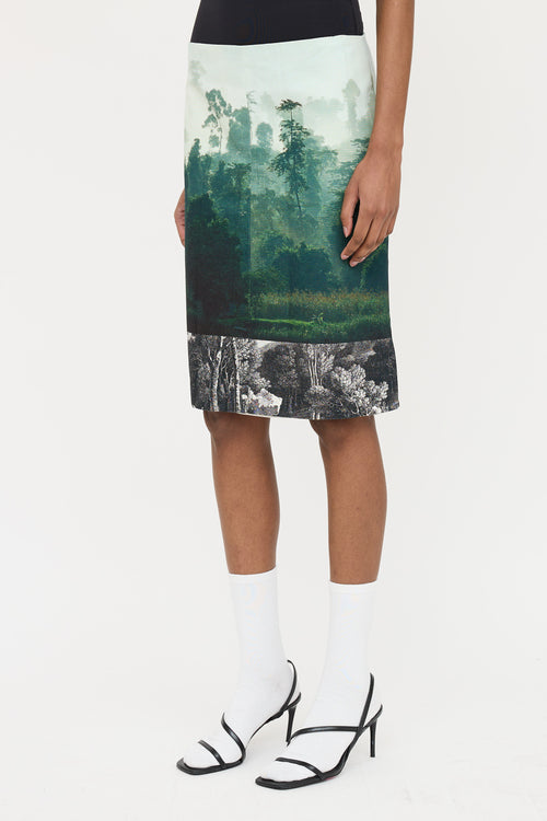 Dries Van Noten Forest Print Skirt