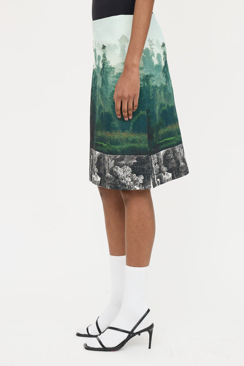 Dries Van Noten Forest Print Skirt