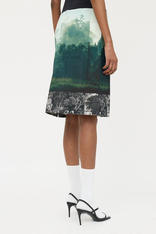 Dries Van Noten Forest Print Skirt