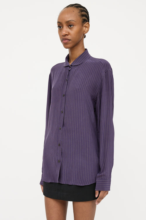 Dries Van Noten Silk Striped Blouse