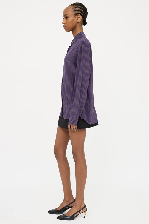 Dries Van Noten Silk Striped Blouse