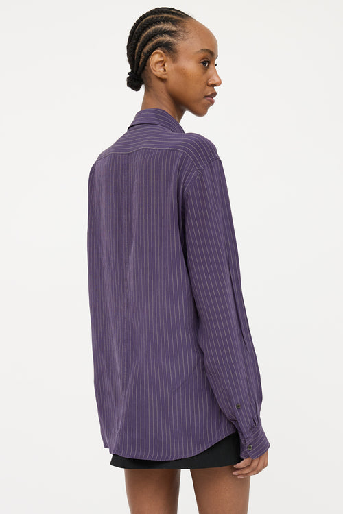 Dries Van Noten Silk Striped Blouse