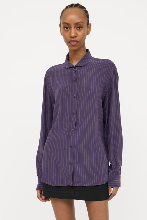 Dries Van Noten Silk Striped Blouse
