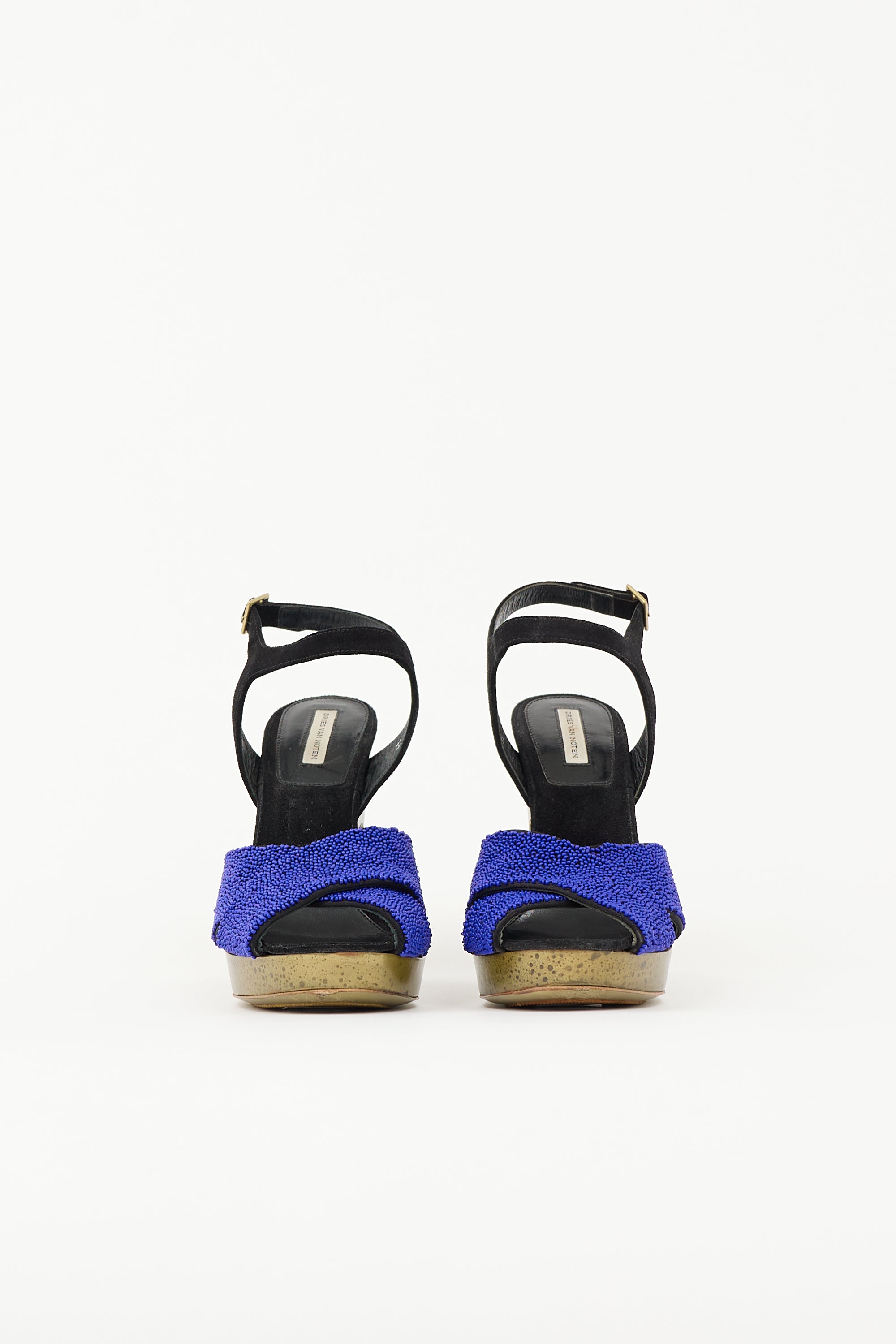 Dries Van Noten Beaded Platform Sandal