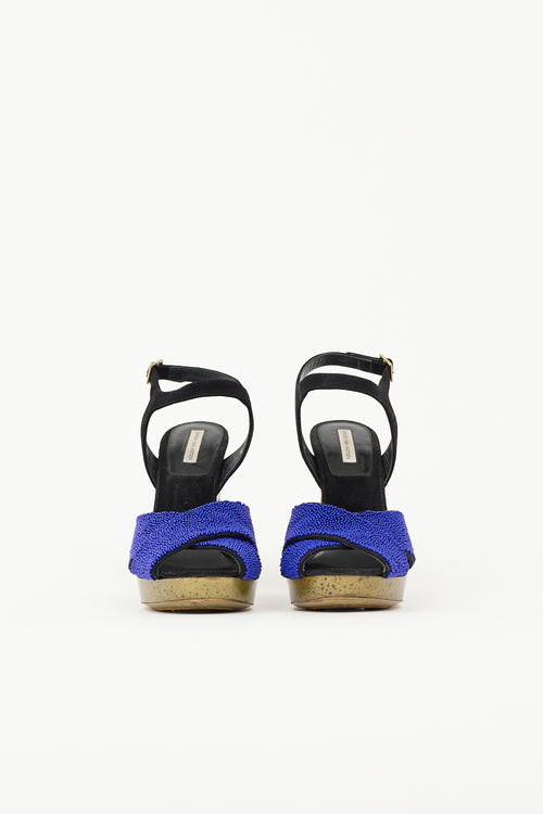 Dries Van Noten Beaded Platform Sandal