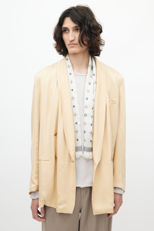 Dries Van Noten Beige Satin Blazer
