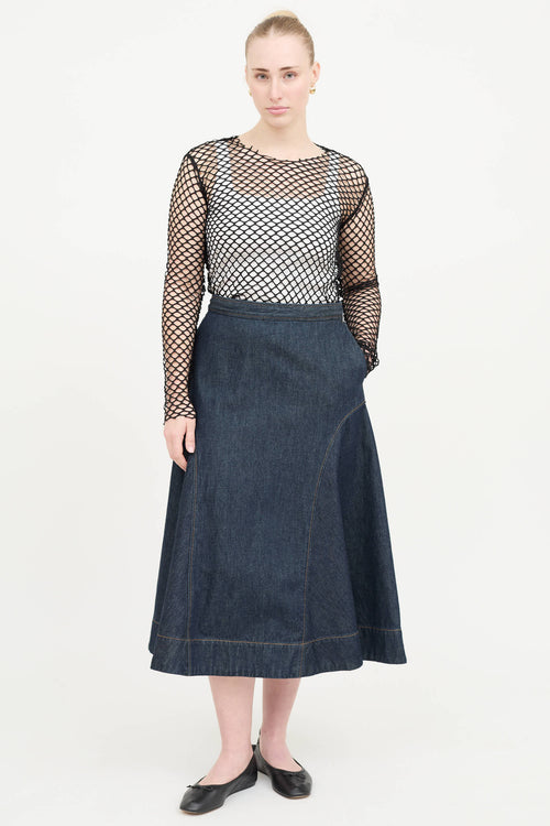 Dries Van Noten Mesh Long Sleeve Top