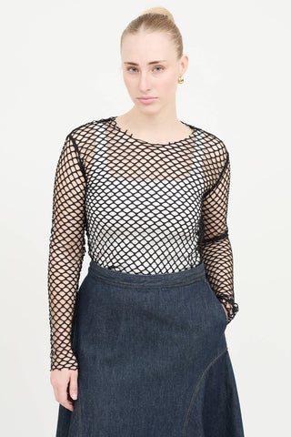 Dries Van Noten Mesh Long Sleeve Top