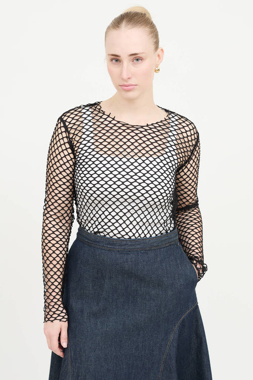 Dries Van Noten Mesh Long Sleeve Top