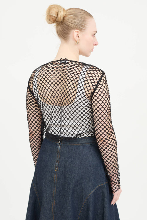 Dries Van Noten Mesh Long Sleeve Top