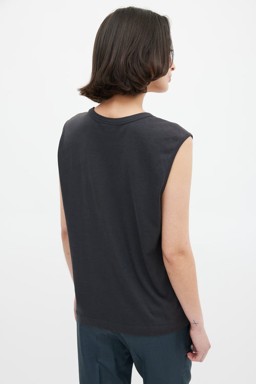 Dries Van Noten Black & Multicolour Floral Sequin Tank Top