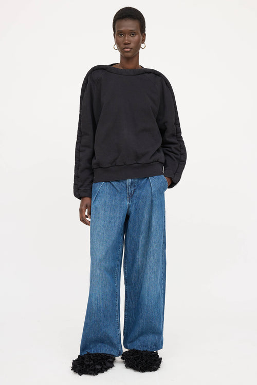 Dries Van NotenBlack Cotton Padded Sweater