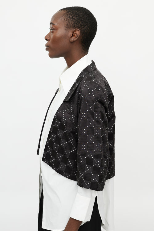 Dries Van Noten Black & White Checkered Jacket