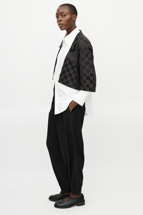 Dries Van Noten Black & White Checkered Jacket