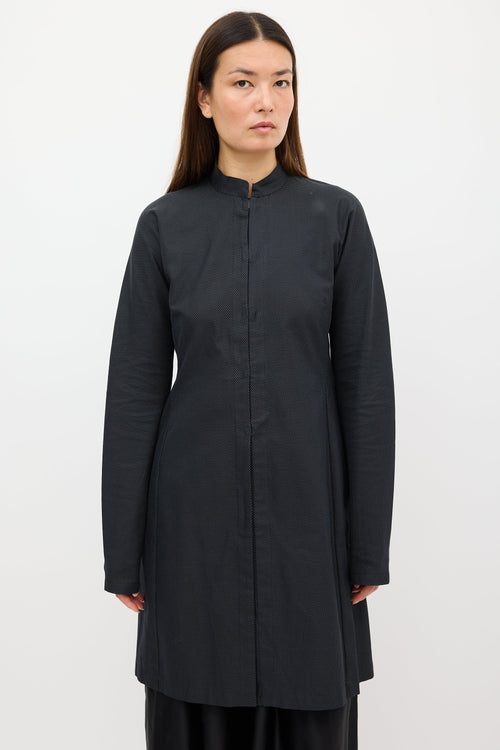 Dries Van Noten Black & White Woven Long Jacket