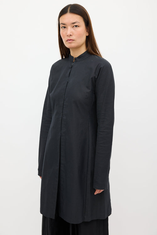Dries Van Noten Black & White Woven Long Jacket