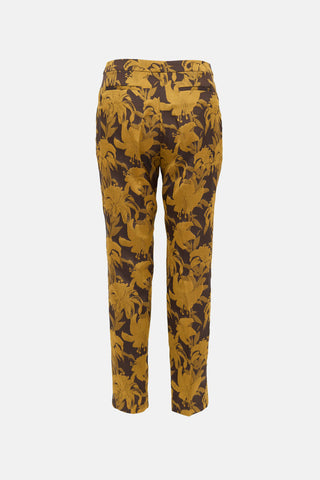 Dries Van Noten Floral Jacquard Tapered Trouser