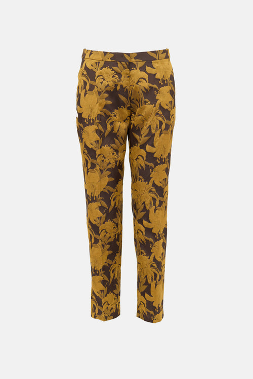 Dries Van Noten Floral Jacquard Tapered Trouser