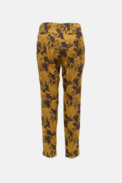 Dries Van Noten Floral Jacquard Tapered Trouser
