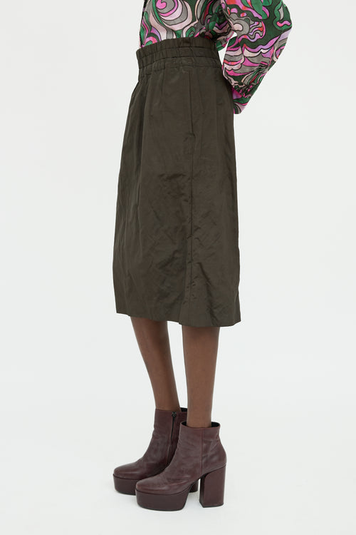 Dries Van Noten Brown Panel Pocket Skirt