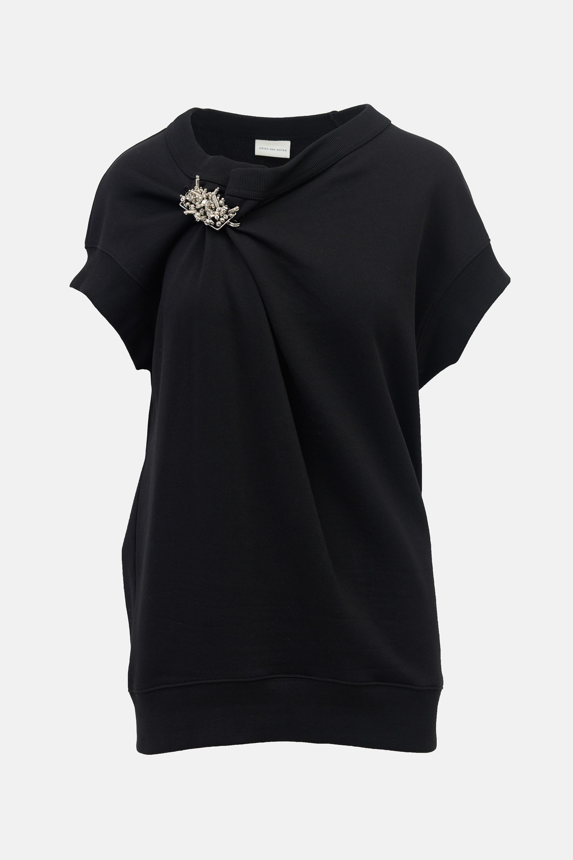 Dries Van Noten Draped Brooch Sweatshirt