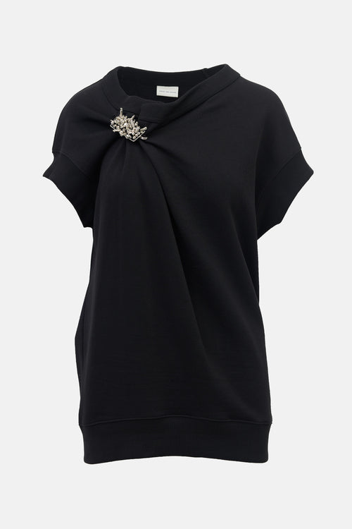 Dries Van Noten Draped Brooch Sweatshirt