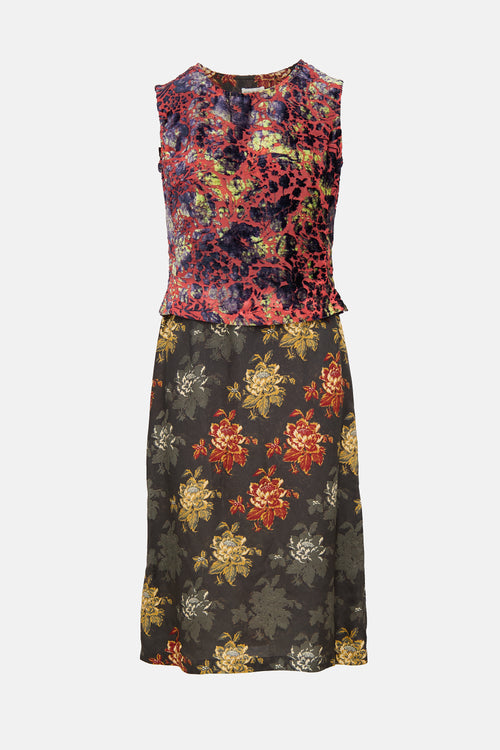 Dries Van Noten FW 1998 Layered Floral Dress