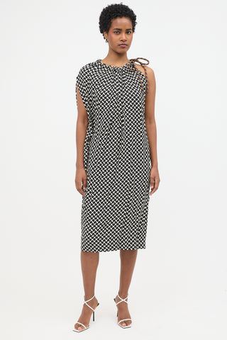 Dries Van Noten Geometric One Shoulder Dress