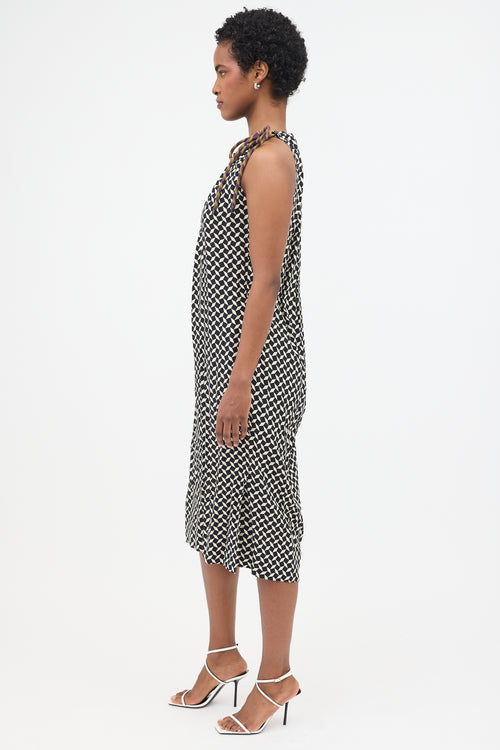 Dries Van Noten Geometric One Shoulder Dress