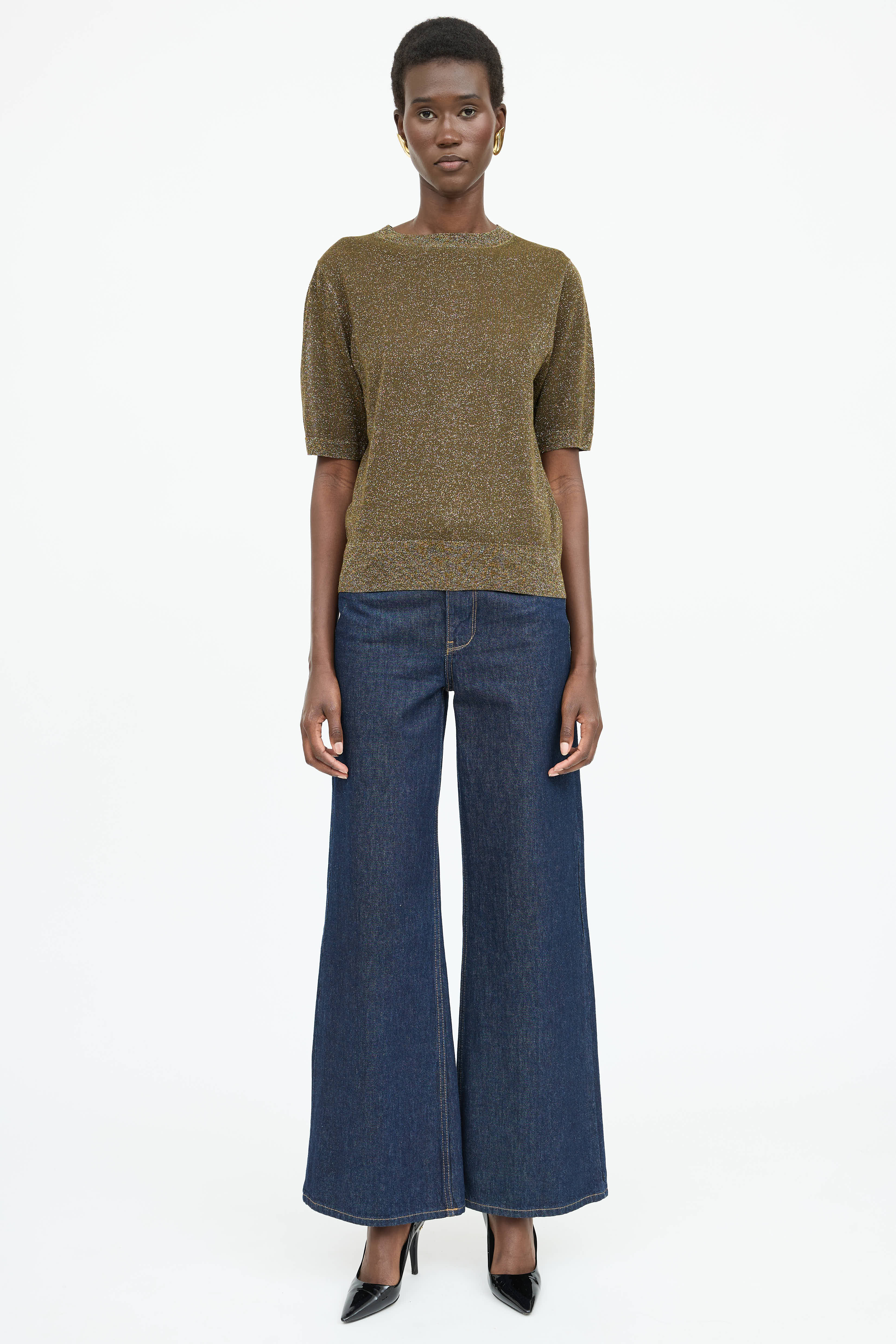 Dries Van Noten Knit Sparkly Top