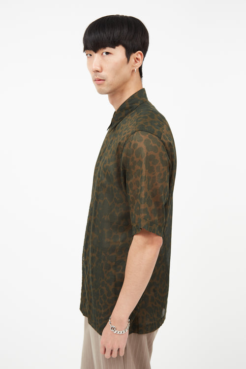 Dries Van Noten Green & Brown Print Shirt