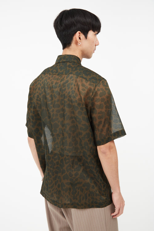 Dries Van Noten Green & Brown Print Shirt