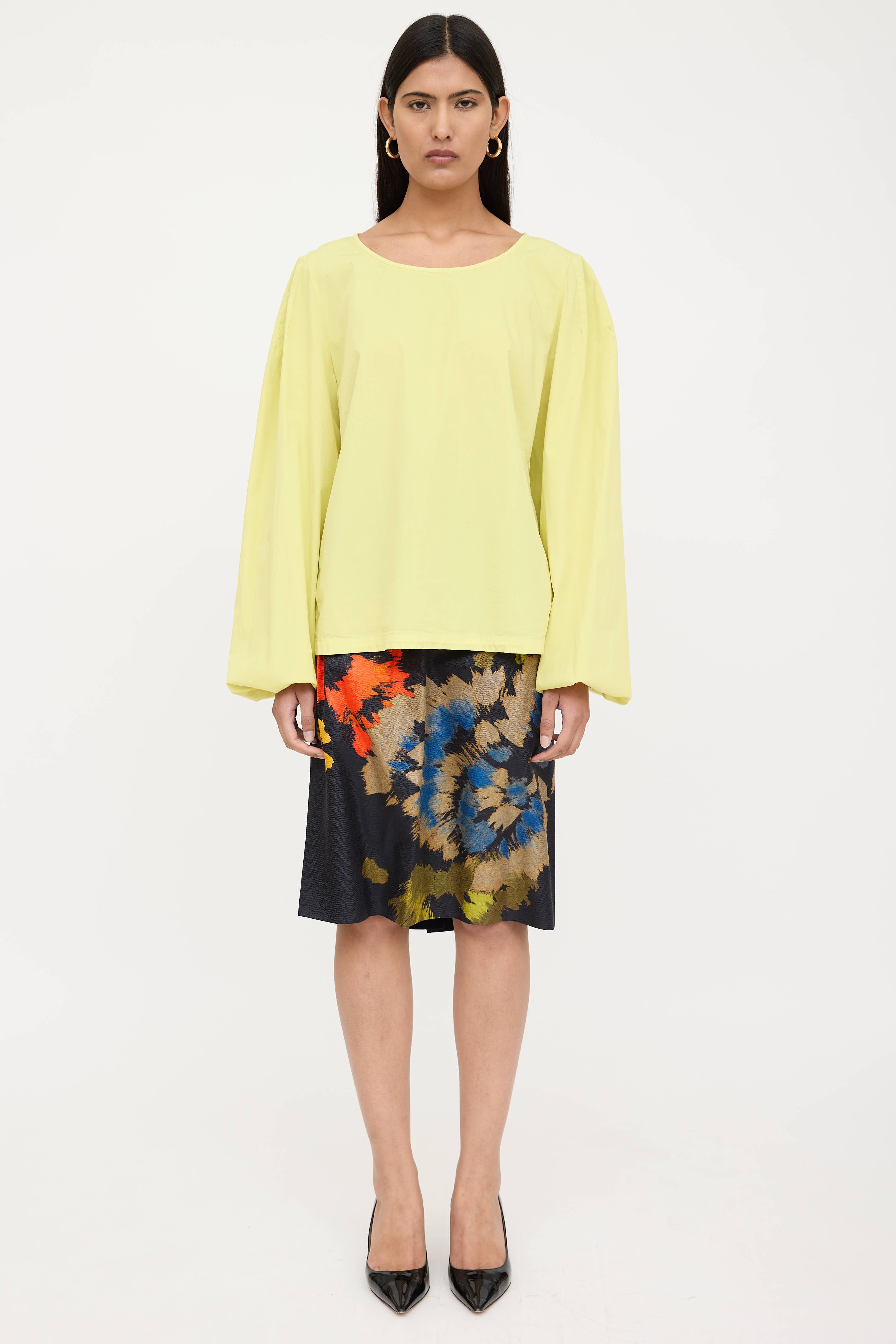 Dries Van Noten Pleated Poplin Top