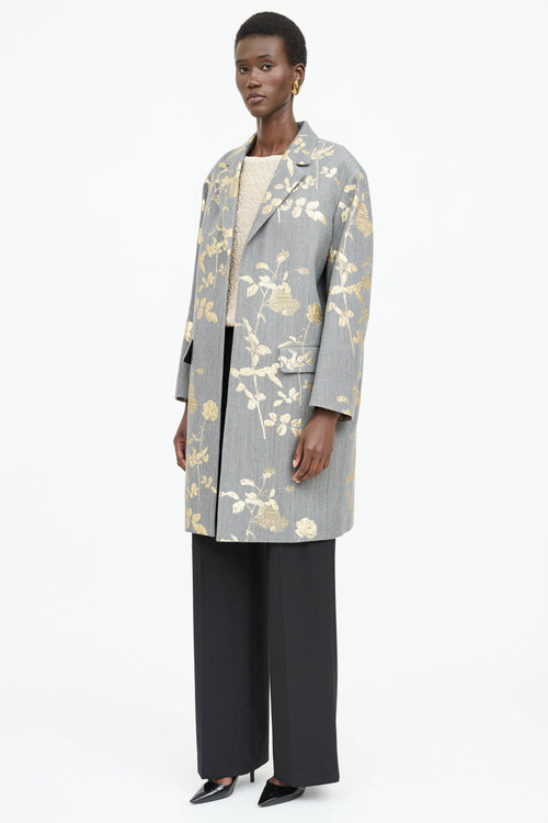 Dries Van Noten Floral Embroidered Coat