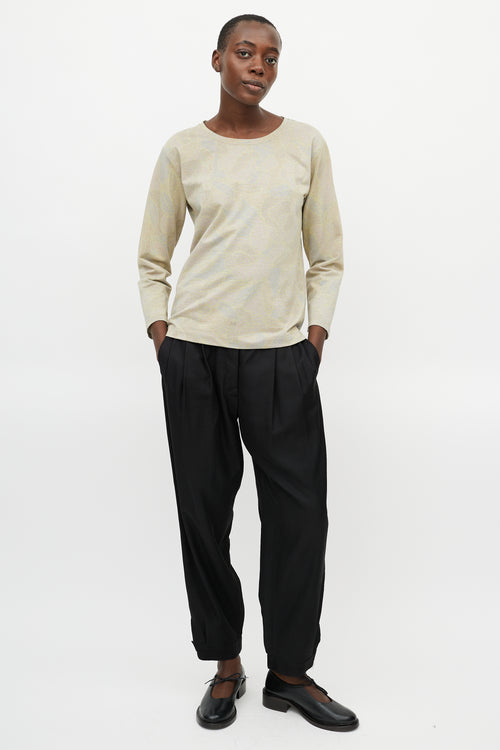 Dries Van Noten Grey & Multicolour Floral Metallic Sweater