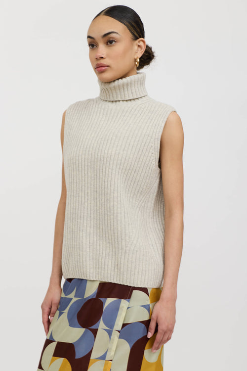 Dries Van Noten Wool Ribbed Knit Turtleneck