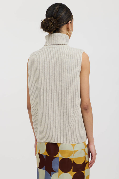 Dries Van Noten Wool Ribbed Knit Turtleneck