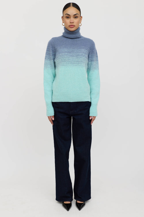 Dries Van Noten Wool Striped Turtleneck Sweater