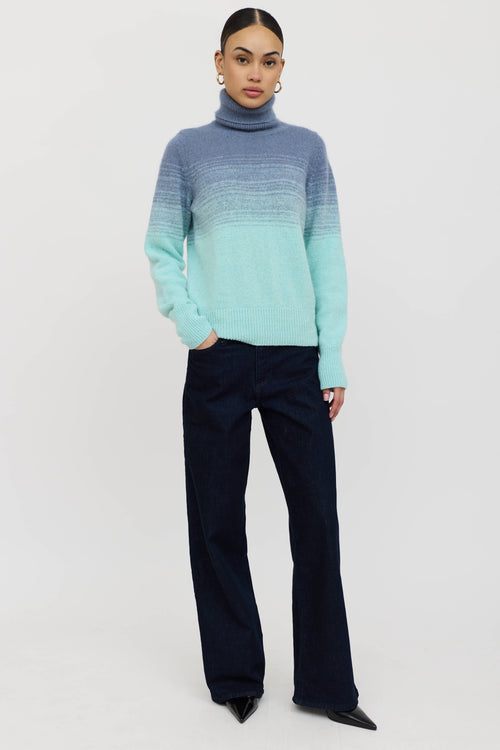 Dries Van Noten Wool Striped Turtleneck Sweater