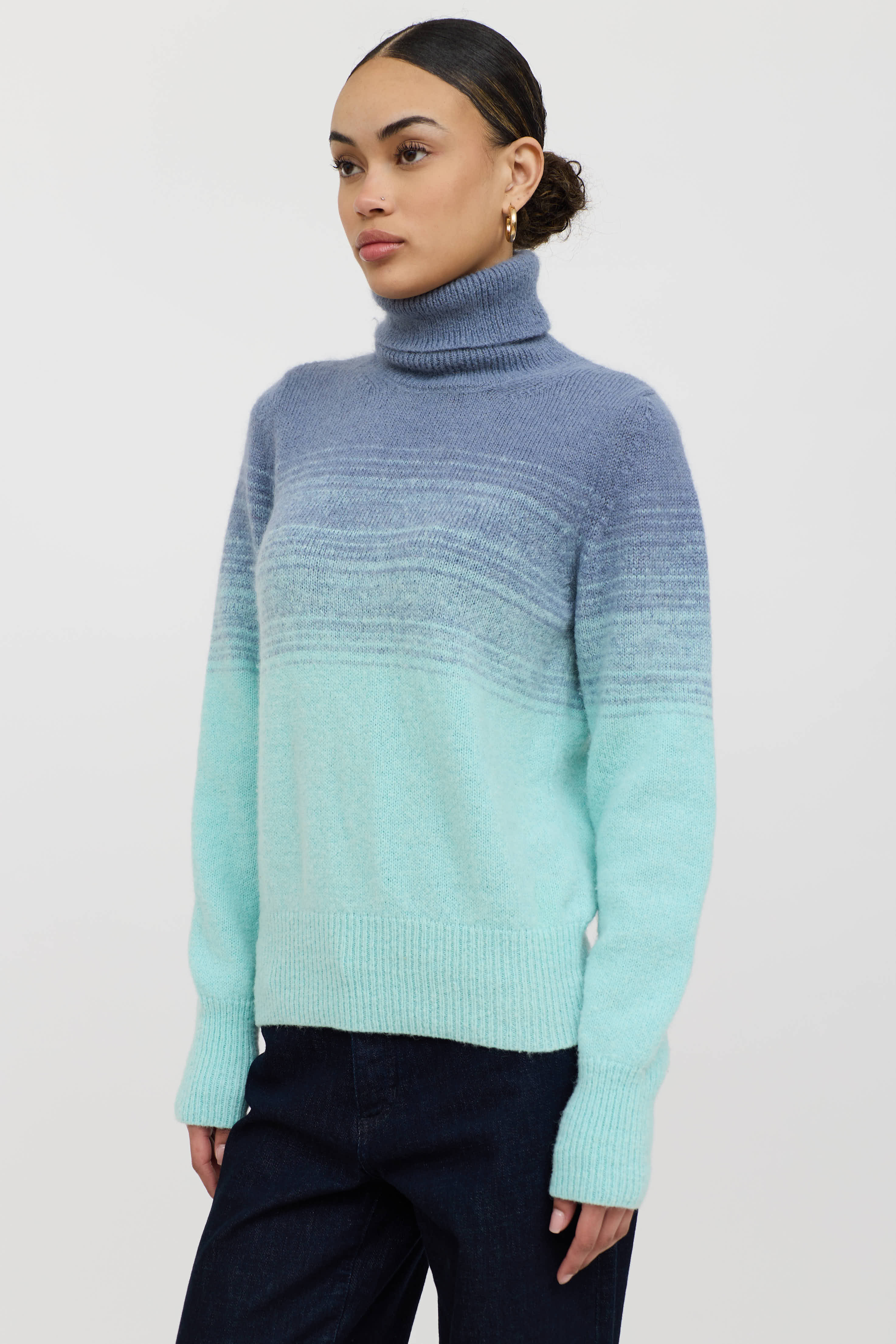 Dries Van Noten Wool Striped Turtleneck Sweater