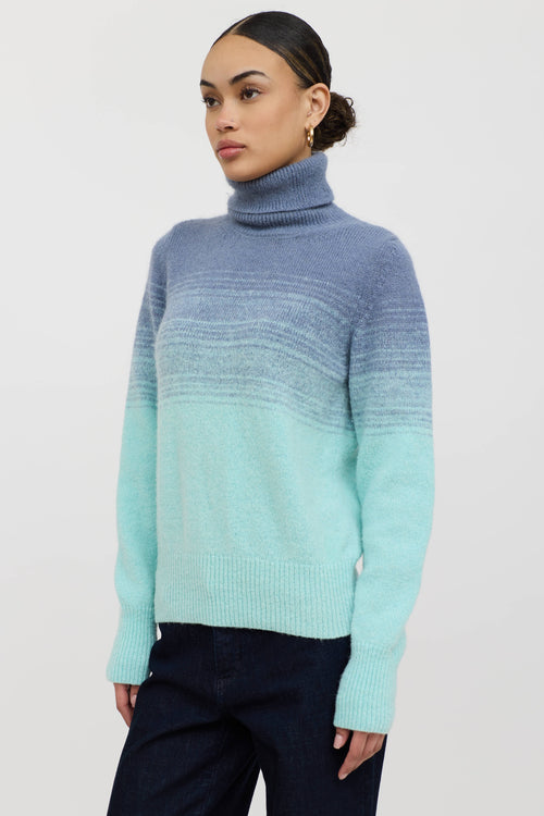 Dries Van Noten Wool Striped Turtleneck Sweater