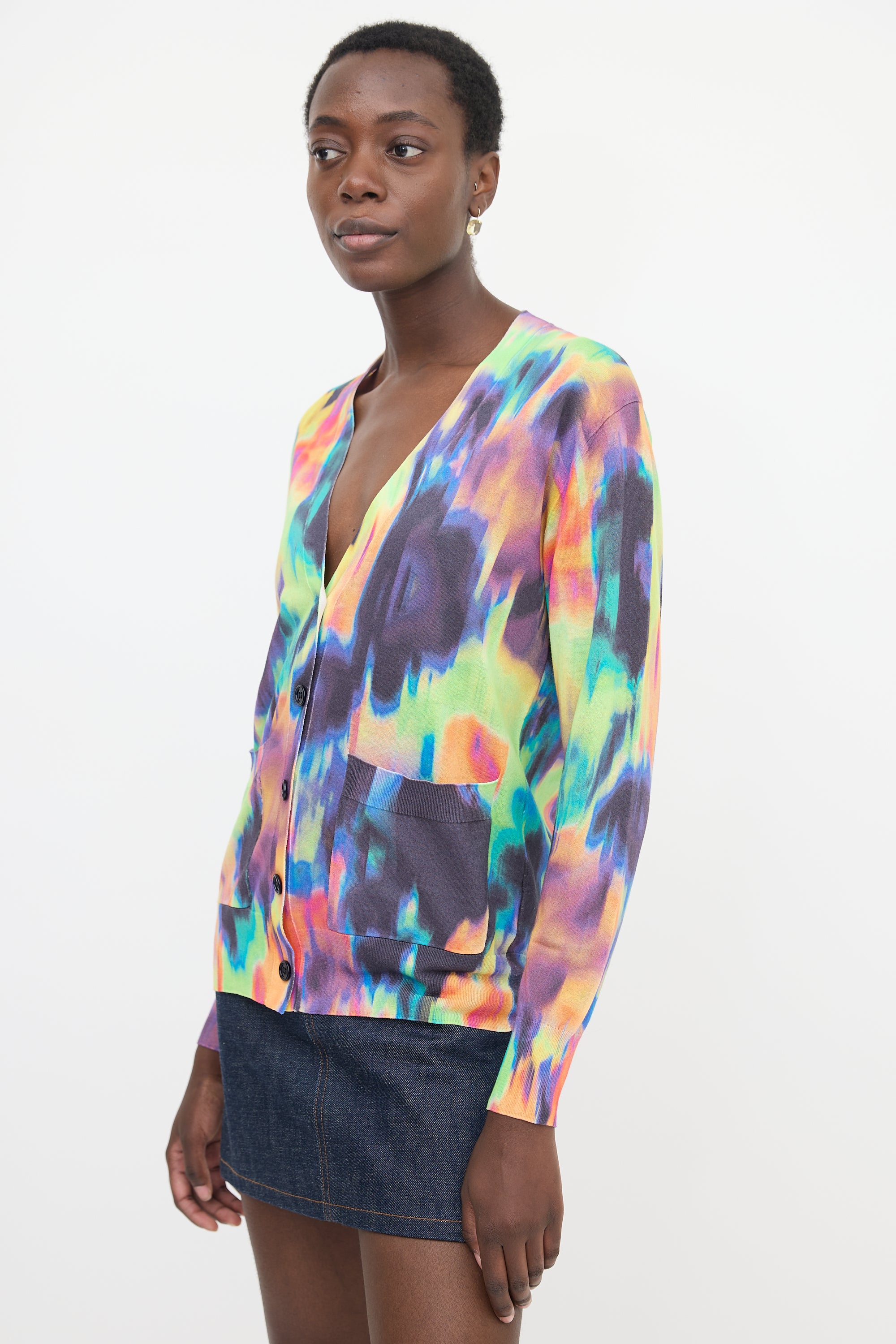 Dries Van Noten Jersey Printed Cardigan