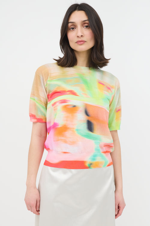 Dries Van Noten Jette Dyed Short Sleeve Sweater