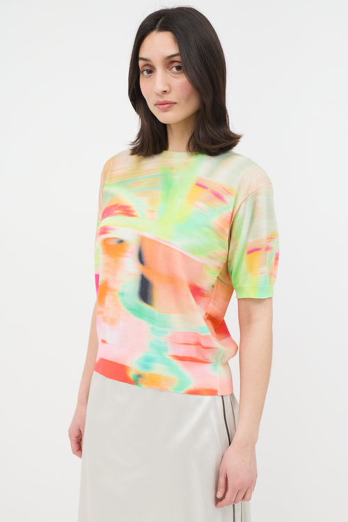 Dries Van Noten Jette Dyed Short Sleeve Sweater