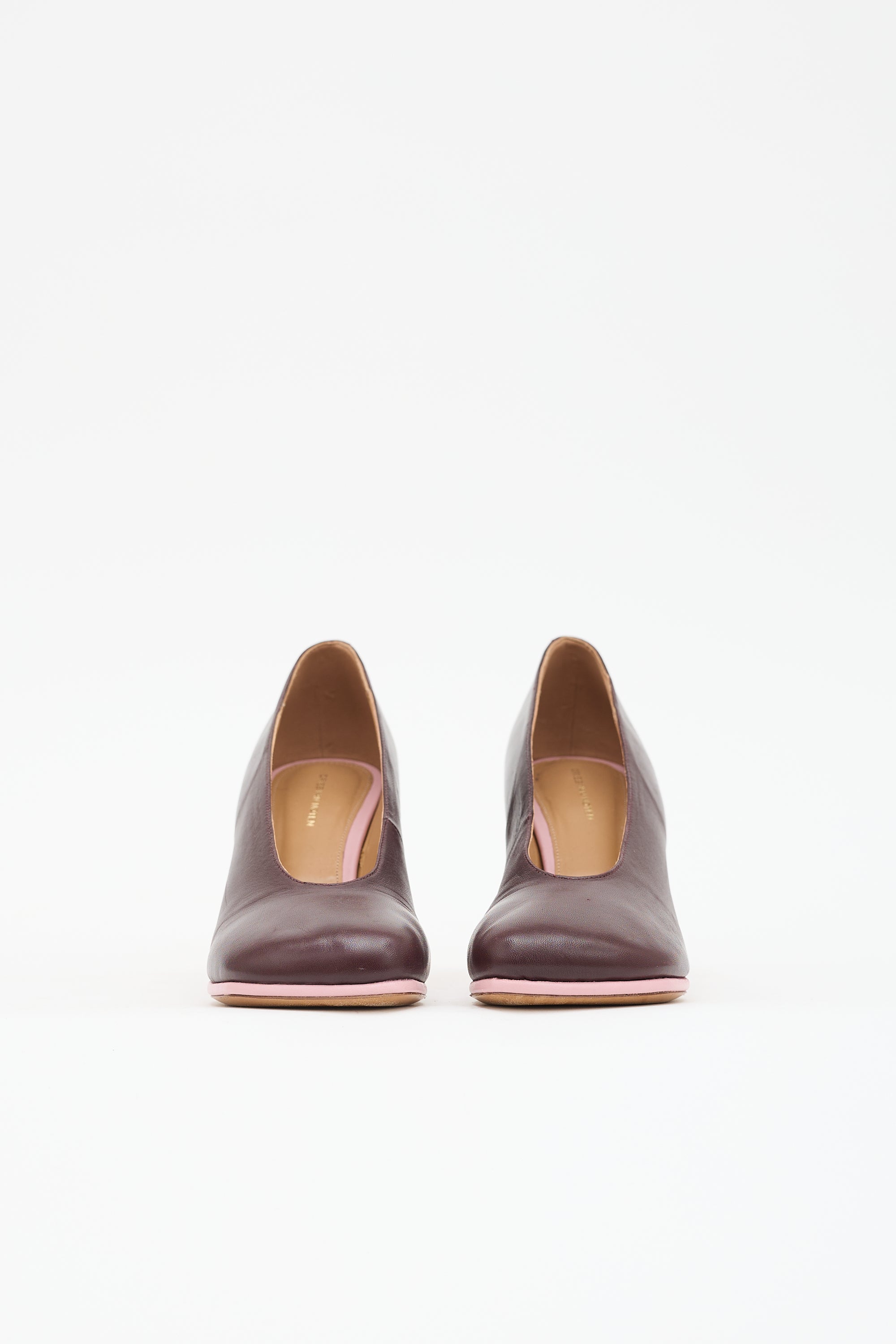 Dries Van Noten Leather Square Toe Pump
